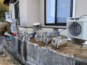 香川県内のブロック塀解体撤去工事