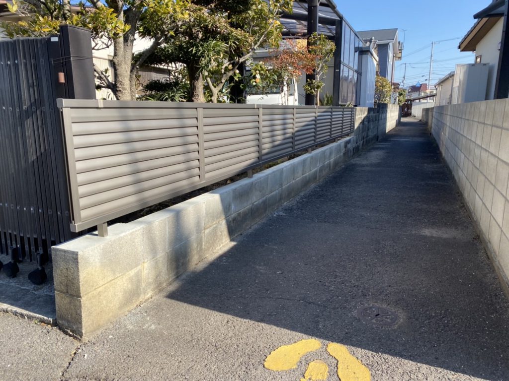 香川県のブロックフェンス