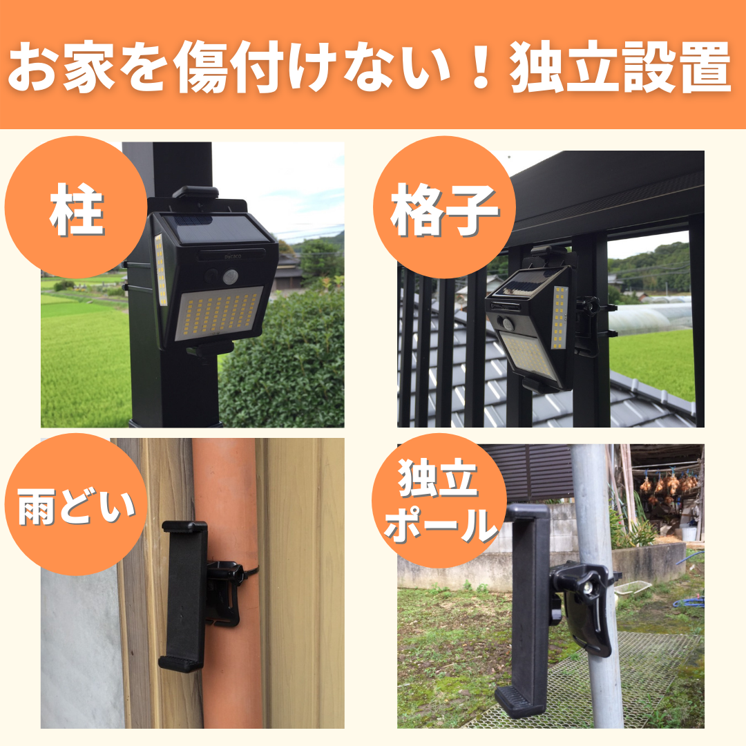 本日販売開始しました♪屋外センサーソーラーライト用 簡単取付