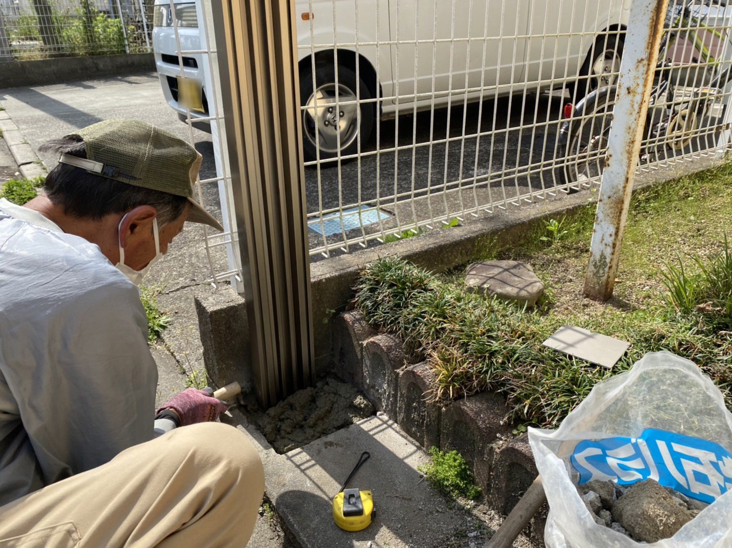 門扉の修理工事 香川県綾川町M様邸