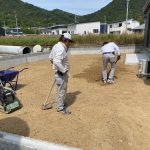 香川県高松市国分寺町・K様邸 外構工事 境界ブロックと整地
