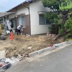 【3日目・鋤取り作業中】香川県高松市国分寺町・K様邸|香川県の庭 壁 塀 庭・外まわり工事専門店(株)カインズガーデン