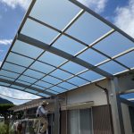 【K様邸 8日目・カーポート屋根仕舞い】香川県高松市国分寺町｜香川県の庭 壁 塀 外周り工事専門店(株)カインズガーデン