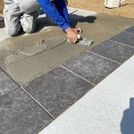 【三豊市 KA様邸7日目・タイル施工】香川県三豊市山本町のお庭・外まわり工事