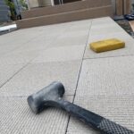 【香川県坂出市府中町N様邸】玄関アプローチのタイル施工２｜香川県の庭・外周りリフォーム工事専門店(株)カインズガーデン