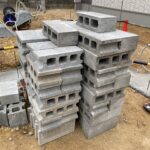 下地ブロック・化粧ブロック施工中【香川県高松市岡本町・Ｍ様邸】 (株)カインズガーデン｜香川県の庭壁塀・外まわり工事店