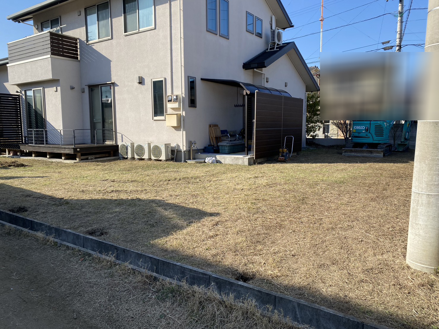 庭の雑草撤去完了✨天然芝撤去開始【香川県高松市松縄町・Ｋ様邸の庭リフォーム工事】 (株)カインズガーデン｜香川の外構工事