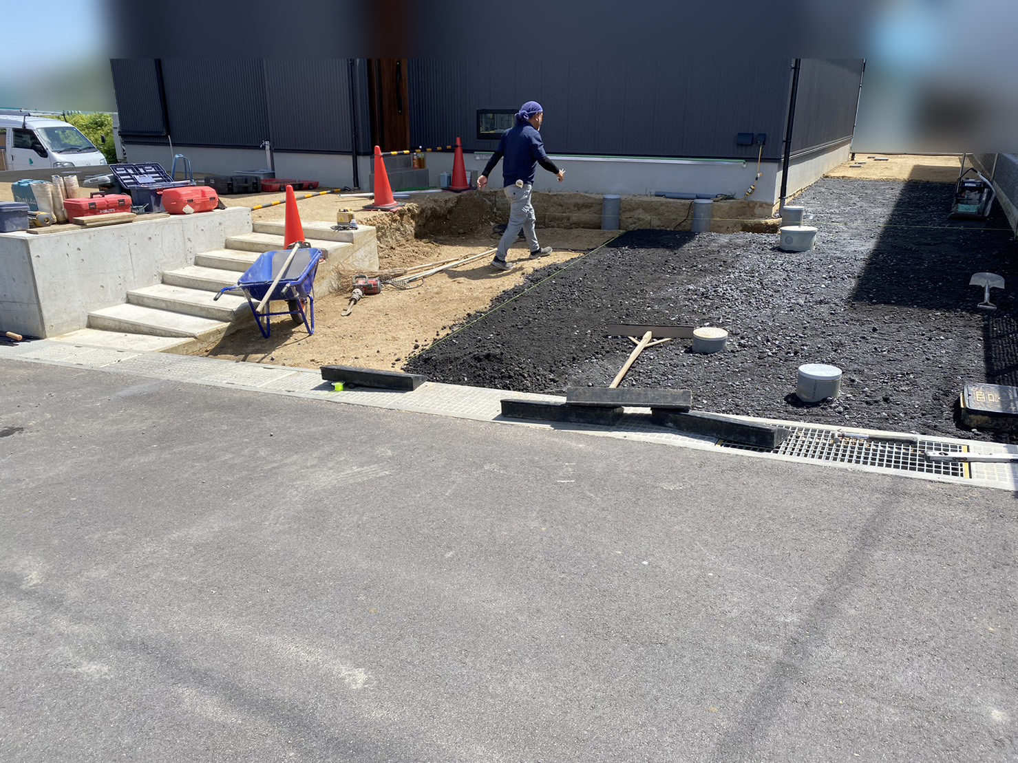 【綾川町】Ｓ様邸・整地が進んでいます！ (株)カインズガーデン｜香川の庭リフォーム工事，外構・エクステリア工事，修繕工事