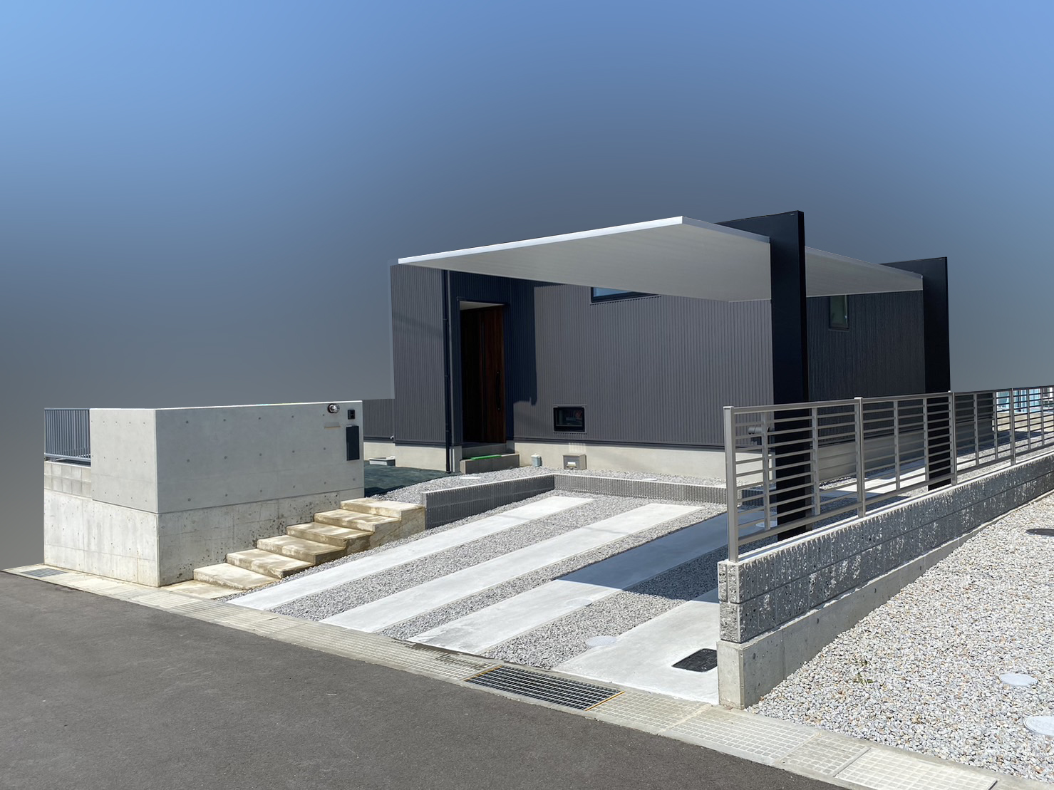 【綾川町Ｓ様邸】外構工事㊗完工㊗スタイリッシュ＆高級感漂うお庭 (株)カインズガーデン｜香川の庭リフォーム工事,外構・エクステリア工事