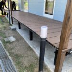 【香川県・綾川町T様邸】庭リフォーム工事/ウッドデッキ設置中 (株)カインズガーデン|香川の庭リフォーム工事,修繕工事