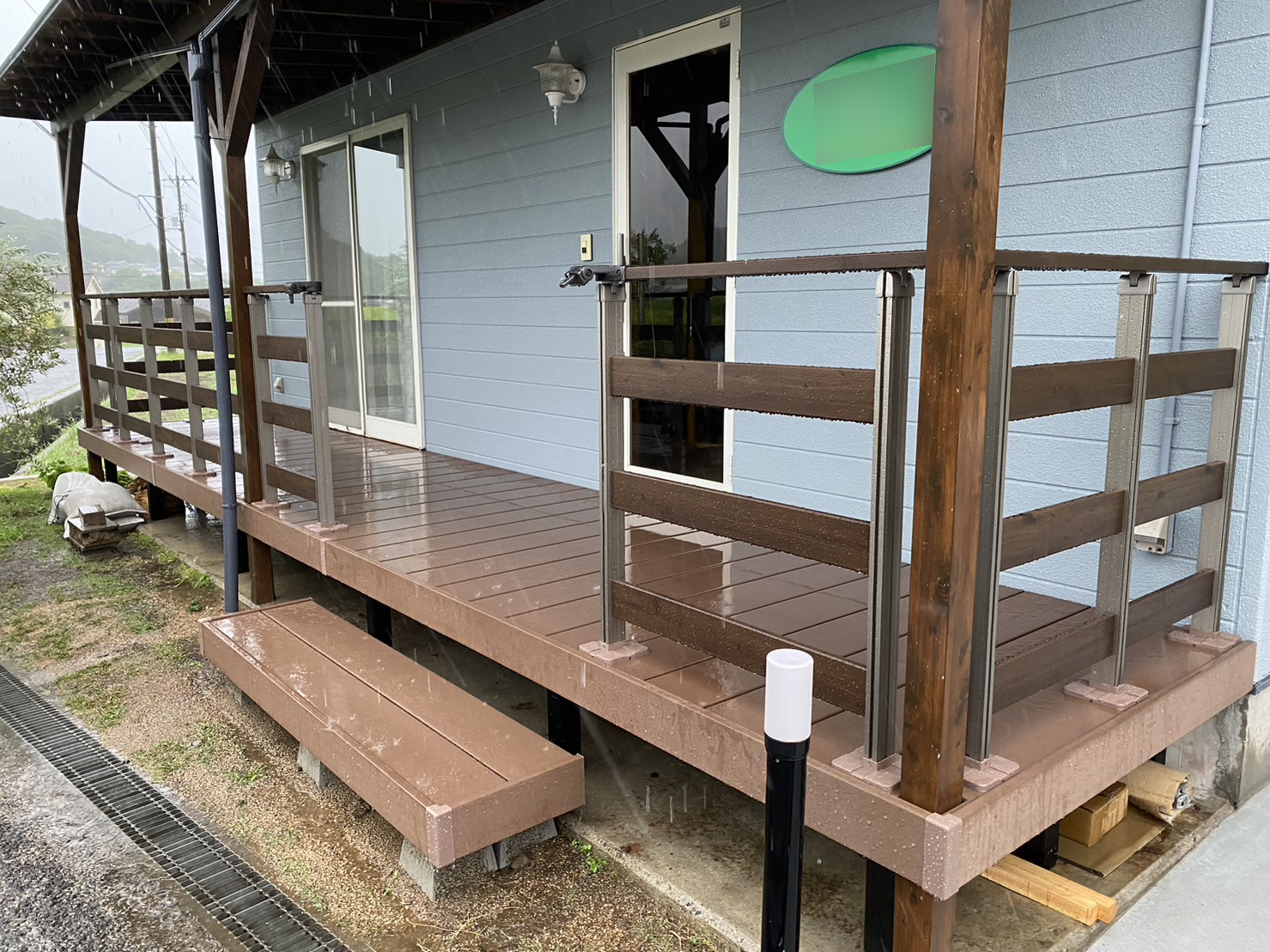 【香川県・綾川町Ｔ様邸】庭リフォーム工事／ウッドデッキ完成（仮）！ (株)カインズガーデン｜香川の庭リフォーム工事