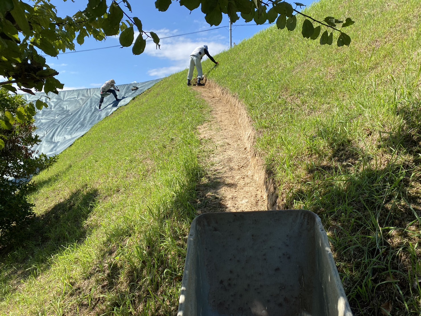 【香川県・綾川町Ｔ様邸】法面の雑草対策＆草が生えない道づくり (株)カインズガーデン｜香川の庭リフォーム工事，改修工事