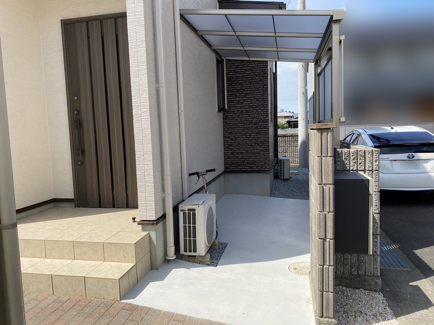 【香川県・多度津町Ｋ様邸】庭リフォーム工事㊗完工㊗！テラス屋根・雑草対策・断熱物置完成✨ (株)カインズガーデン｜庭工事