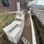 【香川県三豊市A様邸】ブロック工事スタート (株)カインズガーデン|香川県の庭リフォーム工事,庭仕舞い,修繕工事