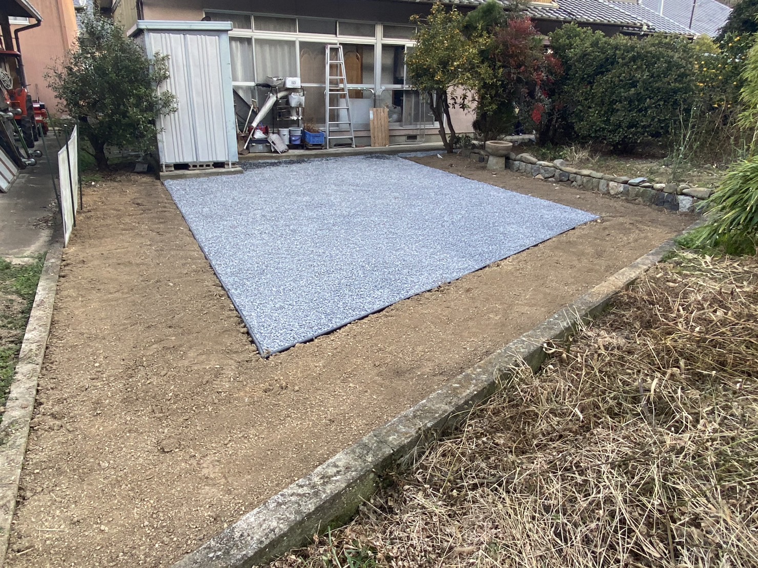 【香川県・綾川町Ｔ様邸】雑草対策／庭リフォーム工事㊗完工㊗ (株)カインズガーデン｜香川の雑草対策，庭リフォーム，庭仕舞い