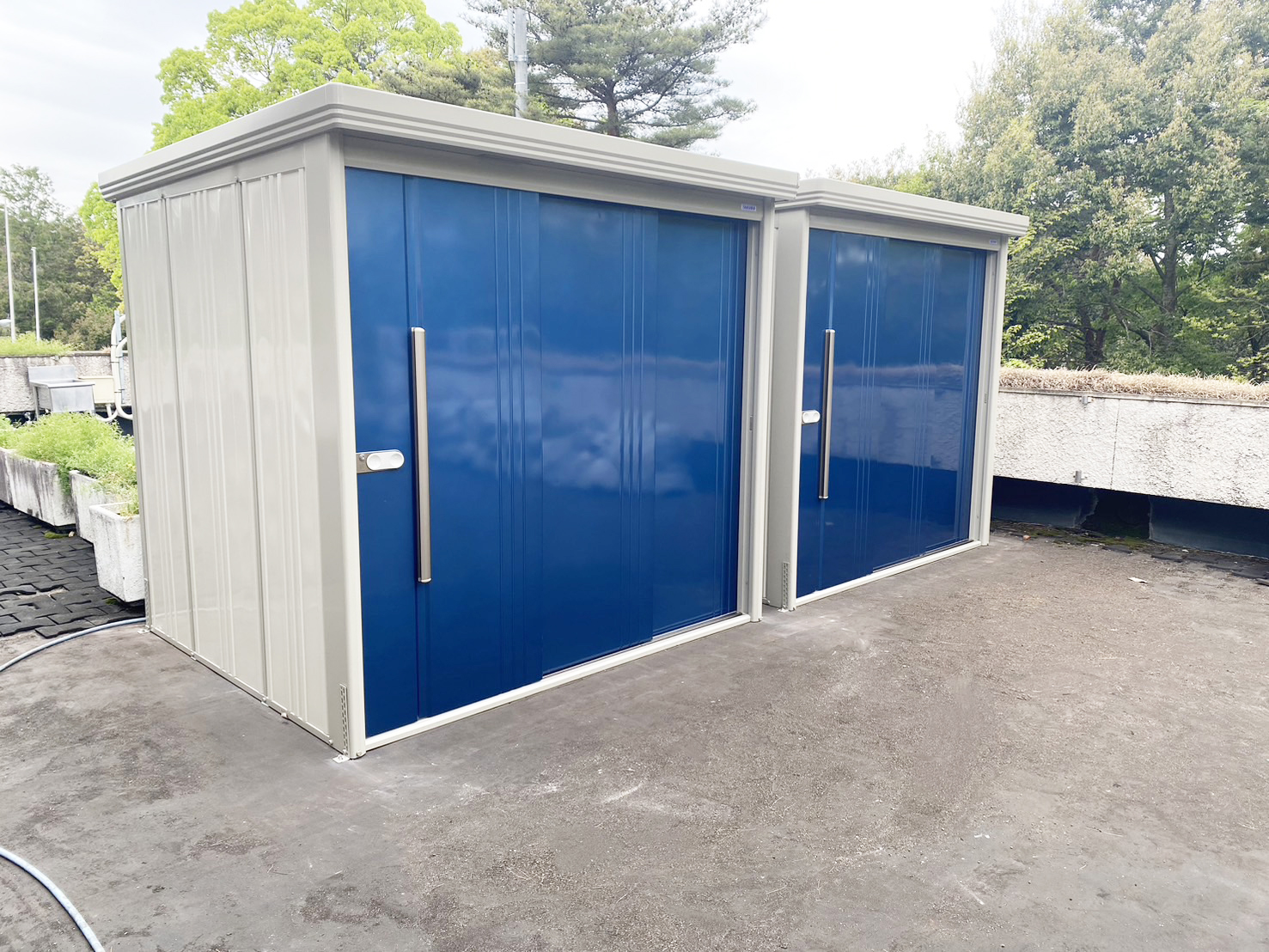 【香川県三豊市・エリエールゴルフクラブ香川様】物置工事㊗完工 (株)カインズガーデン｜香川のエクステリア工事