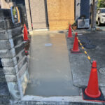 Ｕ様駐車場拡張｜Ｏ様ガレージ基礎｜Ｋ様玄関タイル｜お盆前の進捗です (株)カインズガーデン｜香川県の庭リフォーム工事，庭仕舞い