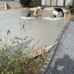 【高松市ＯＢ様・Ａ様邸】土間コンクリート打設と雑草対策仕上げの最終日☆ (株)カインズガーデン｜香川県の庭仕舞い工事