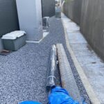 【高松市Ｋ様邸】裏庭雑草対策・砂利敷き完了！土間コンクリート準備 (株)カインズガーデン｜香川県の庭リフォーム工事，庭仕舞い