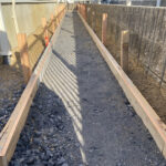 【丸亀市Ｎｉ様邸】雑草対策の防草シート敷き・土間準備，物置再設置 (株)カインズガーデン｜香川県の庭リフォーム工事，庭仕舞い