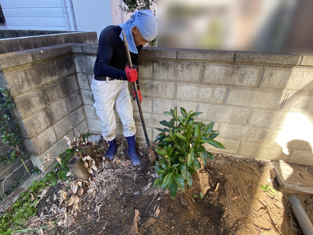 【高松市Ｒ様邸】雑草対策工事着工⛑庭木植栽・雑草・既存防草シート撤去 (株)カインズガーデン｜香川県の庭仕舞い