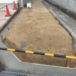 【坂出市Ｔ様邸】ドッグランの囲いフェンス用＆ウッドデッキ用下地コンクリート完了 (株)カインズガーデン｜香川県の庭リフォーム工事