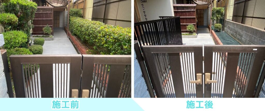 【綾川町Ｏ様邸】景観スッキリ✨花壇内の植栽撤去＆雑草対策，フェンス設置㊗完工 (株)カインズガーデン｜香川県の庭仕舞い工事