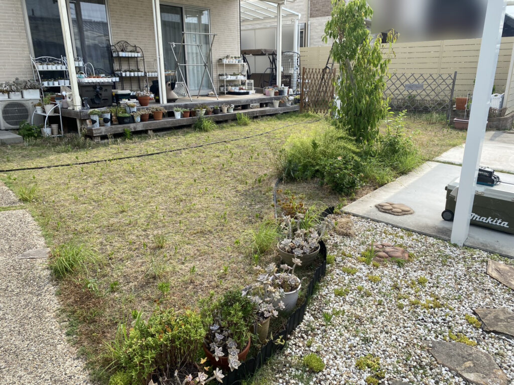 【高松市Ｉ様邸】雑草対策＆ドッグランリフォーム工事、本日着工⛑ (株)カインズガーデン｜香川の庭リフォーム工事，庭仕舞い