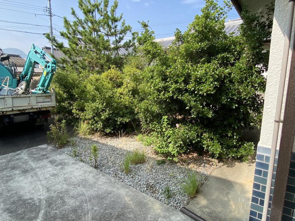 【多度津町Y様邸】庭木や雑草撤去し雑草対策✊本日着工⛑ (株)カインズガーデン|香川県の雑草対策工事,庭仕舞い工事 【多度津町Y様邸】庭木や雑草撤去し雑草対策✊本日着工⛑ (株)カインズガーデン|香川県の雑草対策工事,庭仕舞い工事