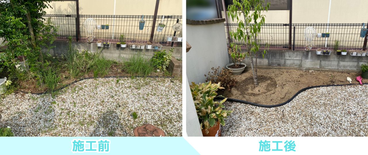 【高松市Ｉ様邸】お庭と花壇の雑草対策＆ドッグランリフォーム工事㊗完工 (株)カインズガーデン｜香川県の庭リフォーム工事