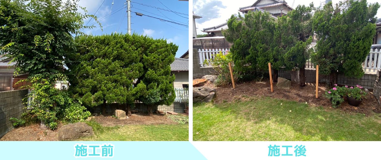 【高松市Ｋ様邸】天然芝撤去＆間口も広々で快適✨駐車場拡張工事㊗完工 (株)カインズガーデン｜香川県の庭リフォーム工事