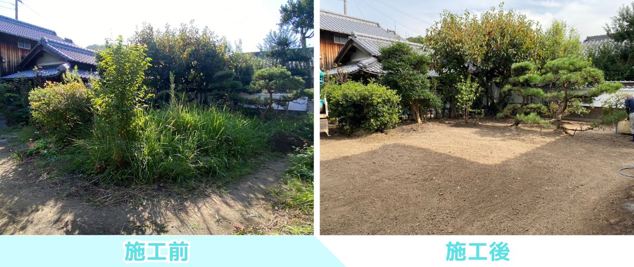 【三豊市S様邸】スッキリ綺麗な土の地面はウン年ぶり✨庭仕舞い工事㊗完工 (株)カインズガーデン|香川県の庭リフォーム工事 【三豊市S様邸】スッキリ綺麗な土の地面はウン年ぶり✨庭仕舞い工事㊗完工 (株)カインズガーデン|香川県の庭リフォーム工事