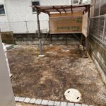 【高松市Ｓ様邸】「バイクを置けるようにして２面を囲いたい」バイクガレージ工事、本日着工⛑ (株)カインズガーデン｜香川の庭仕舞い，雑草対策