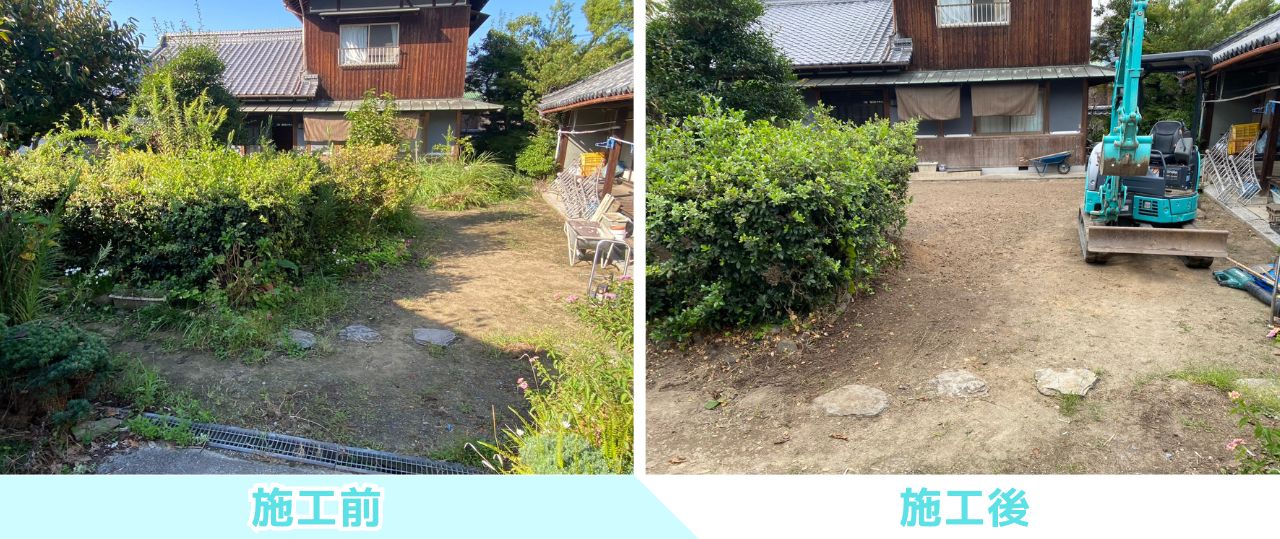 【三豊市S様邸】スッキリ綺麗な土の地面はウン年ぶり✨庭仕舞い工事㊗完工 (株)カインズガーデン|香川県の庭リフォーム工事 【三豊市S様邸】スッキリ綺麗な土の地面はウン年ぶり✨庭仕舞い工事㊗完工 (株)カインズガーデン|香川県の庭リフォーム工事