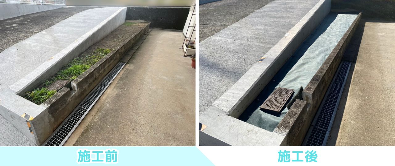 【綾川町ＳＩ様邸】雑草対策工事㊗完工｜花壇スペース３箇所スッキリ✨ (株)カインズガーデン｜香川県の庭仕舞い工事