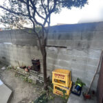 【高松市Ｋ様邸】庭じまい工事着工⛑｜古く危険なブロック塀を撤去、軽量長持ち目隠しフェンスにします (株)カインズガーデン