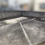 【香川町Ｖ様邸】バイクガレージ工事着工⛑｜土台は既存コンクリート，墨出しやＲＣ基礎準備を進めます (株)カインズガーデン