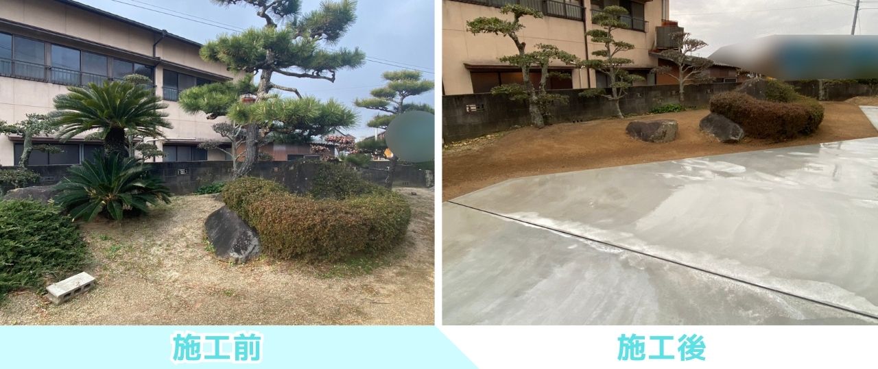 【綾川町Ｔ様邸】雑草対策＆庭仕舞い工事㊗完工｜コンクリートの最強雑草対策仕上げでスッキリ完了✨ (株)カインズガーデン