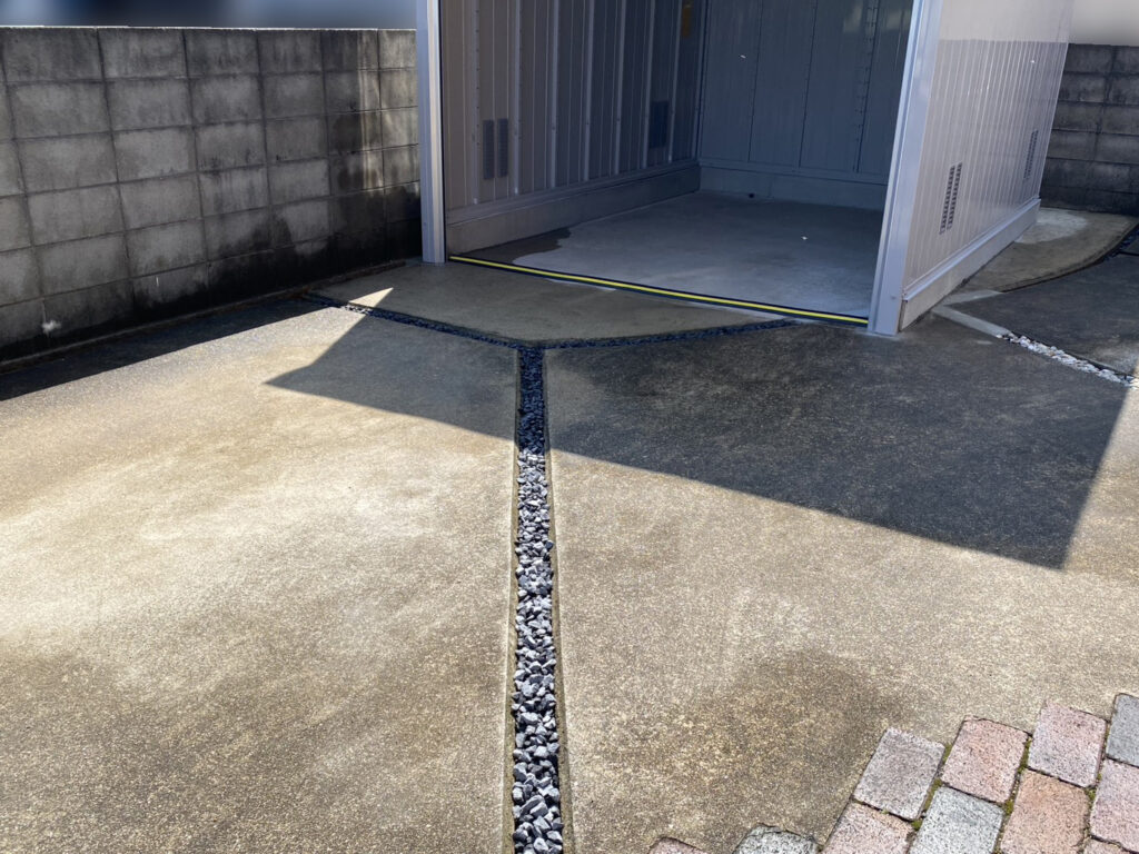 【香川町Ｖ様邸】バイクガレージ工事㊗完工｜間口広々！ハイルーフタイプの格好良いバイク保管庫完成✨ (株)カインズガーデン