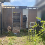 【坂出市Ｏ様邸】庭仕舞い工事着工⛑｜既存の手づくり納屋やテラス屋根撤去，水仙植え替えからスタート (株)カインズガーデン