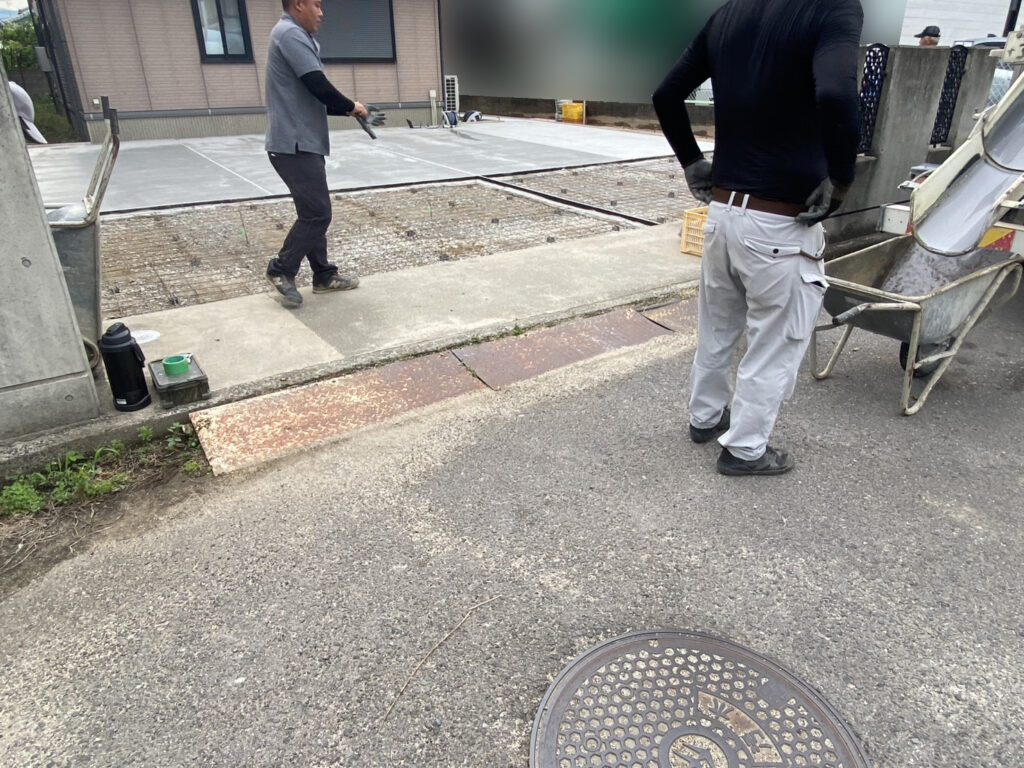 【坂出市Ｏ様邸】庭仕舞い工事｜計３回のコンクリート打設が無事完了✨今週中完工へのラストスパート (株)カインズガーデン