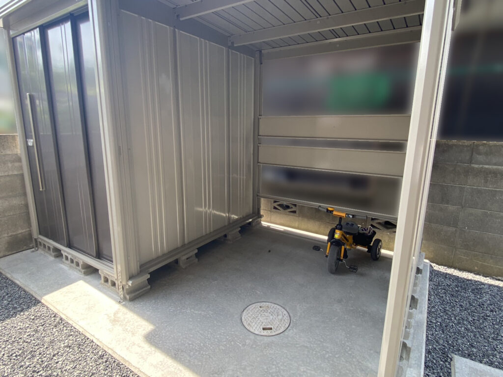 【坂出市Ｏ様邸】庭仕舞い工事㊗完工｜コンクリートのスッキリ広々駐車場完成！雑草対策もバッチリです (株)カインズガーデン