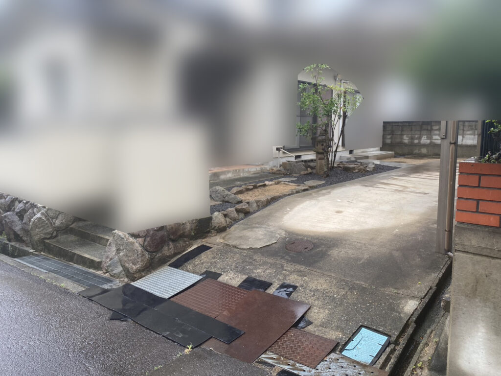 【綾川町Ｋ様邸】雑草対策＆庭仕舞い工事㊗完工｜防草シートや砂利で裏庭＆玄関周りもスッキリ完了✨ (株)カインズガーデン