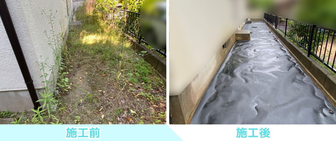 【綾川町Ｋ様邸】雑草対策＆庭仕舞い工事㊗完工｜防草シートや砂利で裏庭＆玄関周りもスッキリ完了✨ (株)カインズガーデン