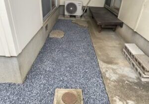 【高松市Ｓ様邸】敷石撤去＆雑草対策工事で景観スッキリ✨手入れ要らず👌㊗完工 (株)カインズガーデン｜香川県の庭仕舞い